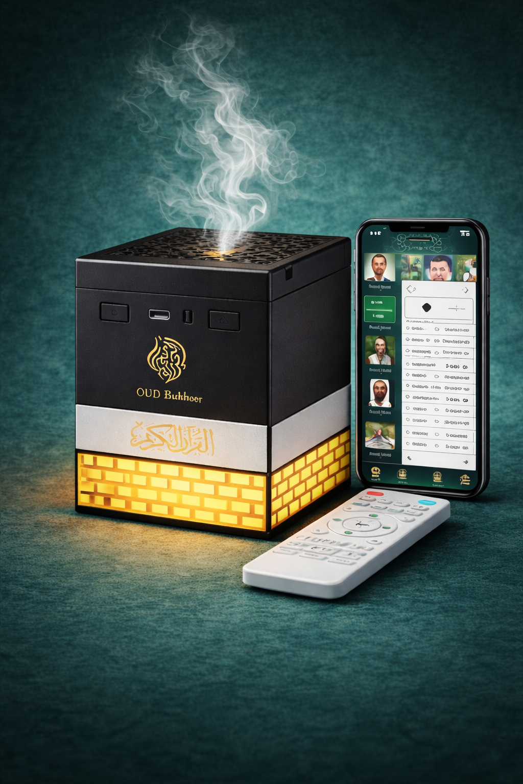 Kaaba – Lecteur de Coran  Brûleur d’encens LED